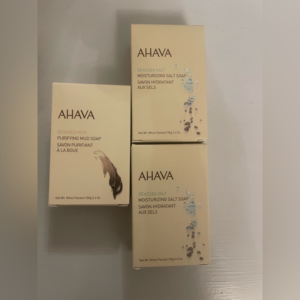 Ahava brand, three bar soaps